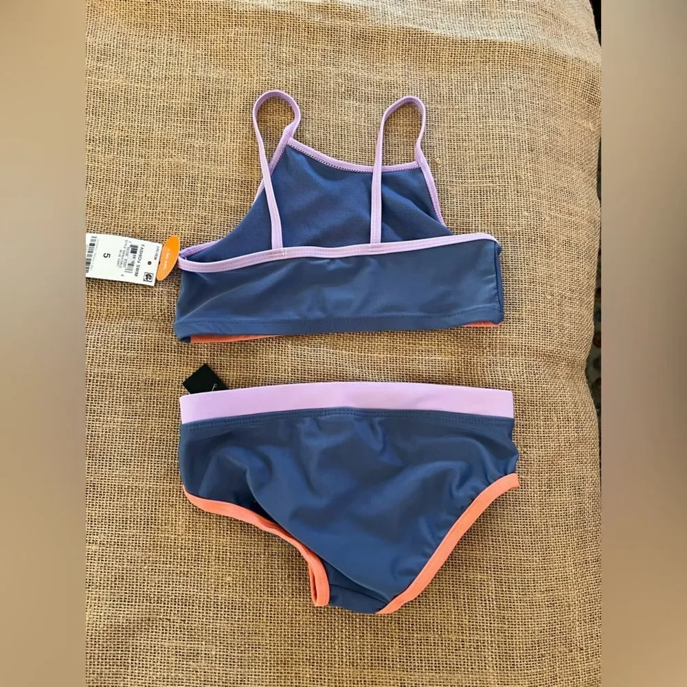 Ideology Purple and Orange Sporty Bikini